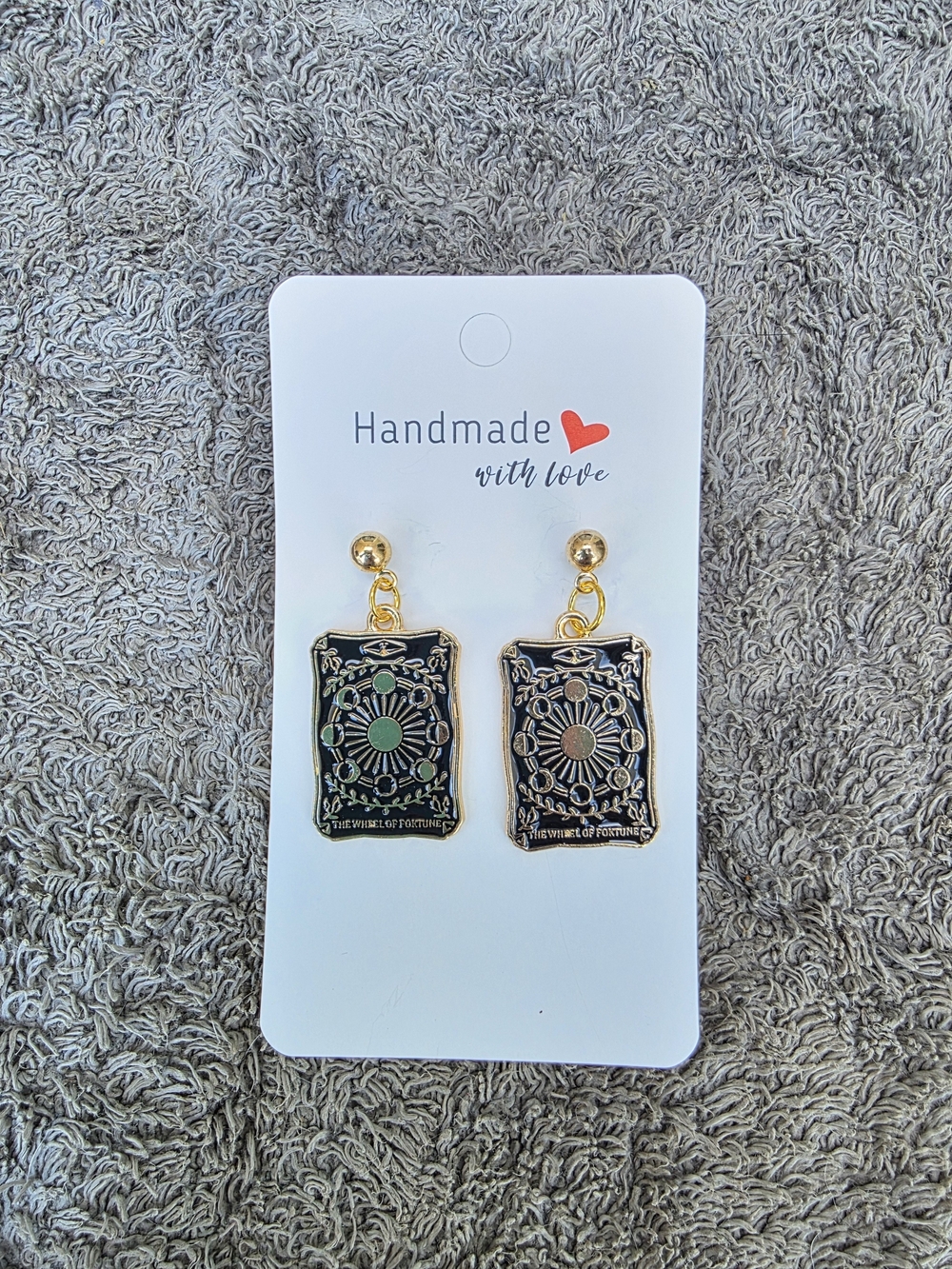 Halloween Earrings: Tarot and Ouija - The Wheel of Fortune